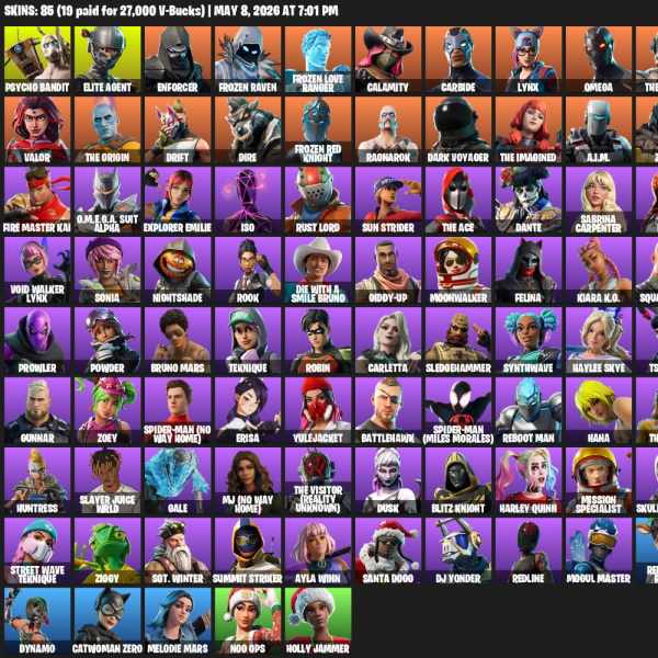 🔥85 Skins | Psycho Bandit | Elite Agent 🔥- Account Fortnite