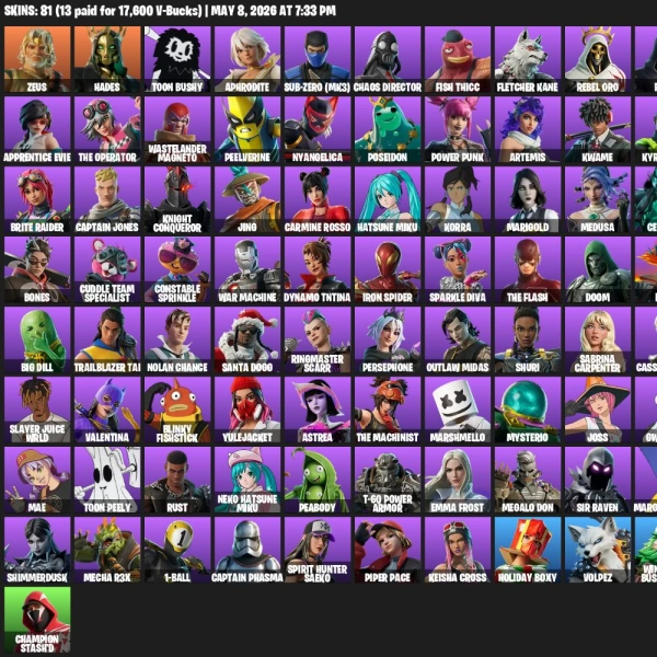 🔥81 Skins | Zeus | Hades 🔥 - Fortnite Account