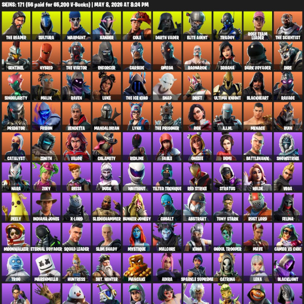 🔥171 Skins | The Reaper | Elite Agent 🔥 - Fortnite Account