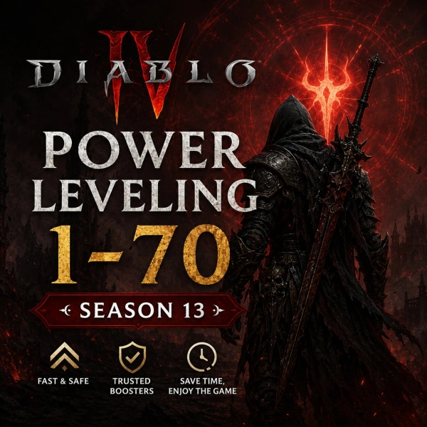 Diablo 4 Power Leveling 1-70 (Season 13)